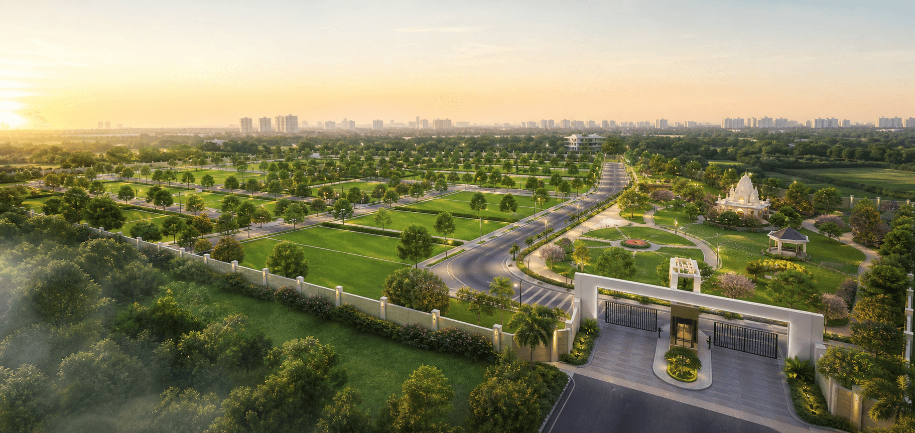 Conceptual premium township visual for Ashiyana Green